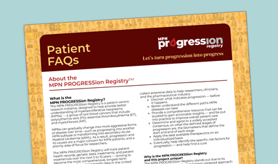 MPNPROGRESSionRegistry PatientFAQs